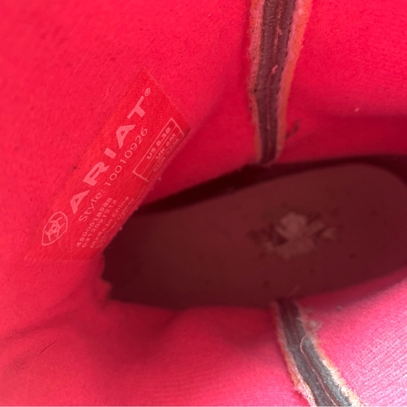 ARIAT Women’s Fatbaby Thunderbird Powder Brown/Teal/Pink Western Boots Size 8.5 - Picture 16 of 16